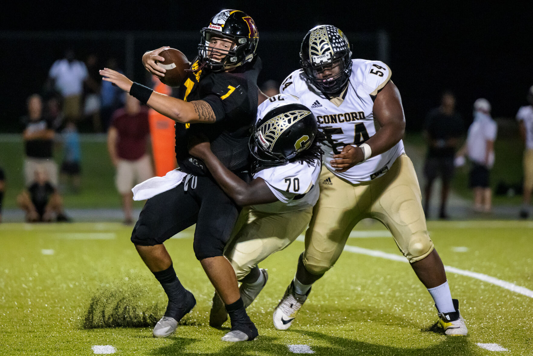 The Jay M. Robinson Bulldogs defeated the Concord Spiders 20-0 on the 2021-22 season opener on Friday night at Jay M. Robinson High School.